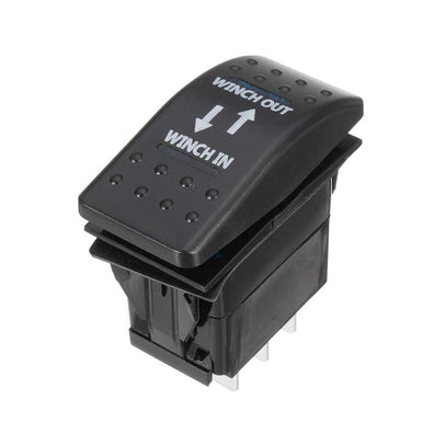 7 Pin Blue momentary Winch IN/OUT Rocker Switch ARB Carling Style LED 4WD Boat Caravan